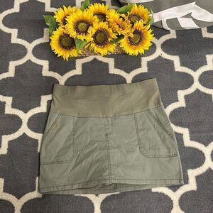 Motherhood Army Green Maternity Skort